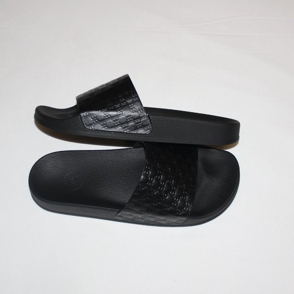 BALMAIN MEN\'S CALYPSO BLACK LEATHER SLIDES EU39/ US 6 main image 4
